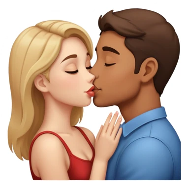 Guy kissing girl sticker