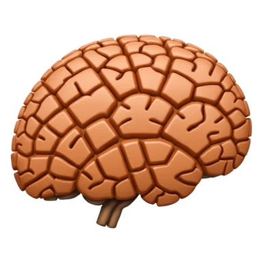 a fuzzy brick inside of a brain sticker