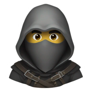 medieval assassin, face hidden sticker