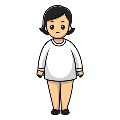 woman with exaggerated proportions sticker