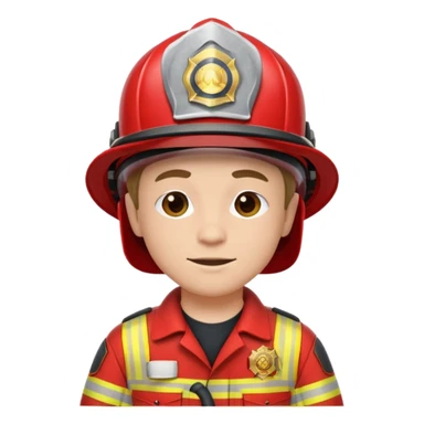firefighter, red outfit sticker