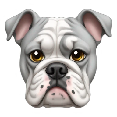 bulldog french grey sticker