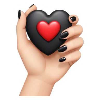 i love you hand with black nails sticker