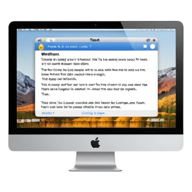 text on desktop sticker