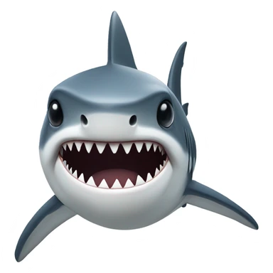 Shark with black eyes staring at your soul sticker