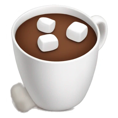 Cup of cocoa with marshmallows sticker