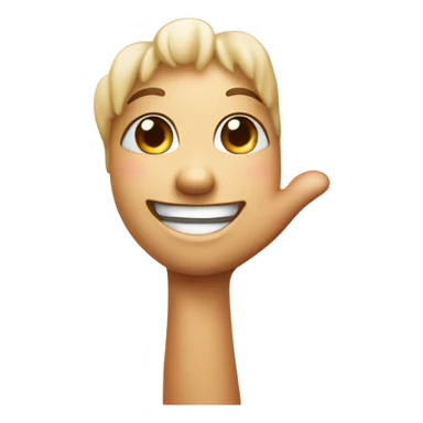 Blushing face salute sticker