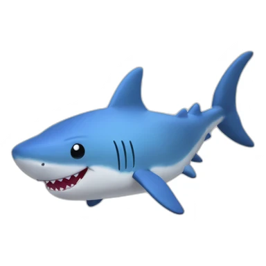 BLÅHAJ fluffy plush soft stuffed shark sticker