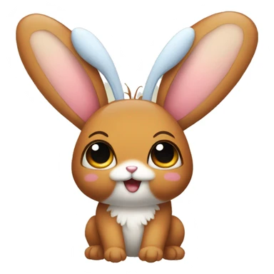 Butterfly with bunny ears sticker