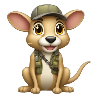 A kangourou metal detecting  sticker