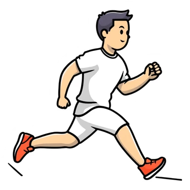 person jogging outdoors sticker