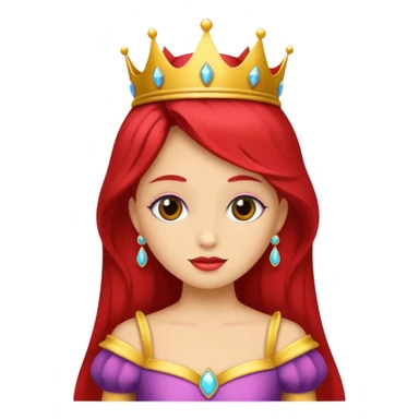 Creame una princesa con el pelo rojo sticker