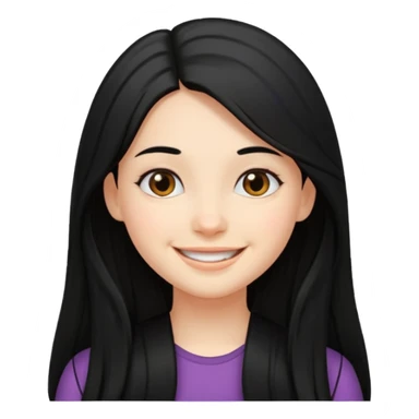 دختر مو بلند سیاه sticker