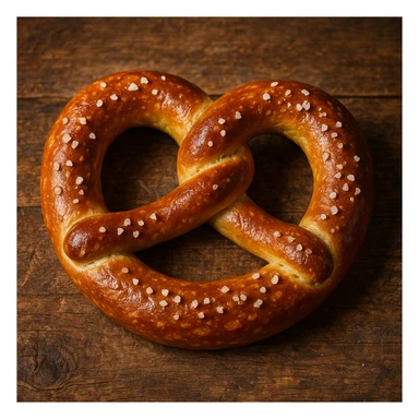 German pretzel, classic snack, detailed and appetizing sticker