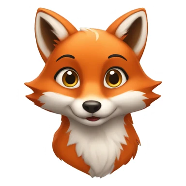 flirtatious loving fox sticker