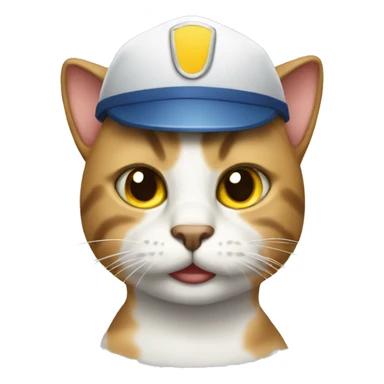 Cat on da job  sticker