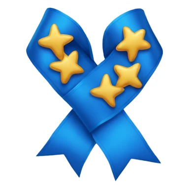 Blue ribbon emoji sticker