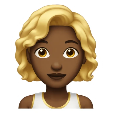 Black woman with gold hair sticker