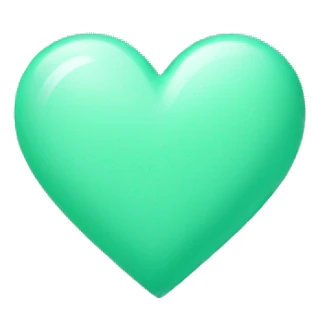 Mint green heart sticker