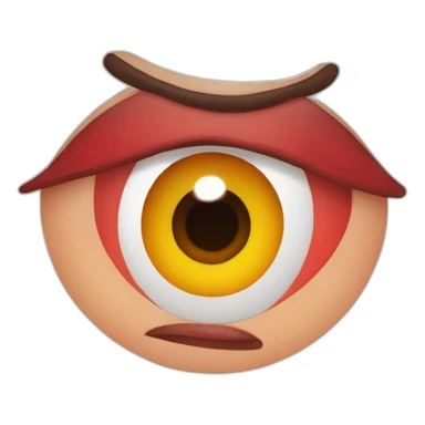 Les yeux très rouges conjonctivite sticker