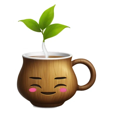 DRINK TEA ZEN YOGA SLELF-LOVE WOOD sticker