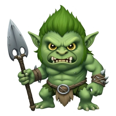 troll with club weapon sticker