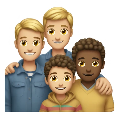 Cute boy with gay family sticker