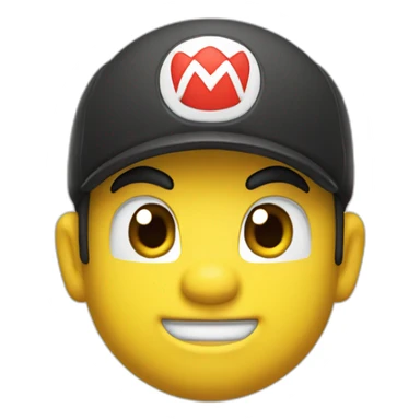 Mario with Pikachu face sticker