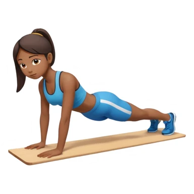 girl is doing plank sticker