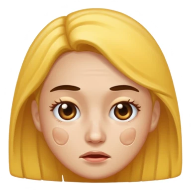 pimple faced woman sticker