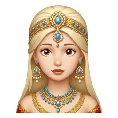 Russian girl in Indian jewellery sticker