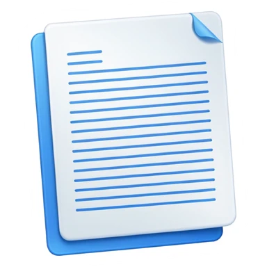 document emoji, white paper with blue lines sticker