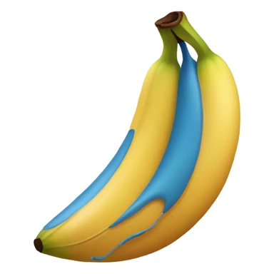 Create a blue banana emoji sticker