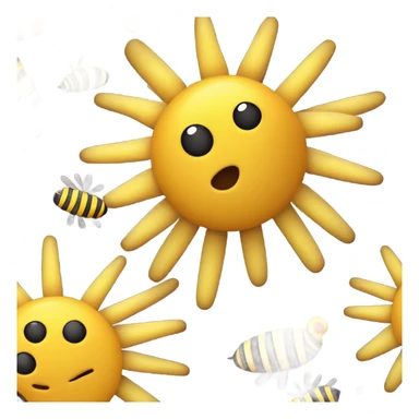 fireworks for new year’s eve bees flying around the yellow fireworks sticker