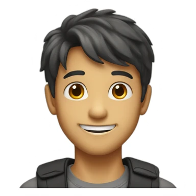 Handsome boy smiling  sticker