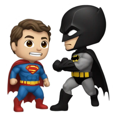 Batman fight superman sticker