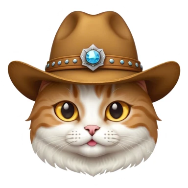 cat with cowboy hat sticker