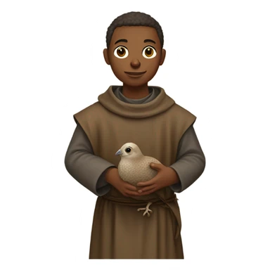 young medieval friar with a single quail sticker
