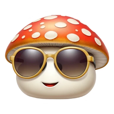 Mushrooms in sunglasses sticker