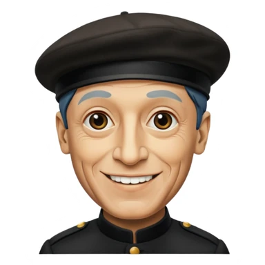 Pablo Picasso wear black berret hat sticker