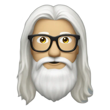 douglas gayeton - white long hair beard black glasses camera sticker