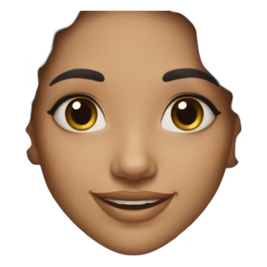 23 year old beautiful girl with long wavy black hair smiling sticker