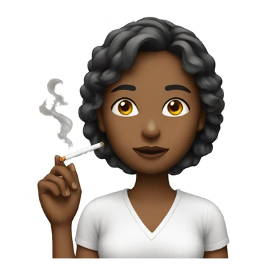 girl with cigarette sticker