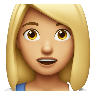 A girl Shock face sticker