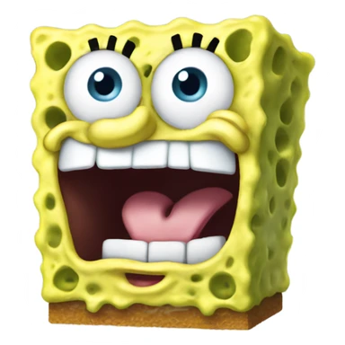 spongebob with her mouth closed sticker