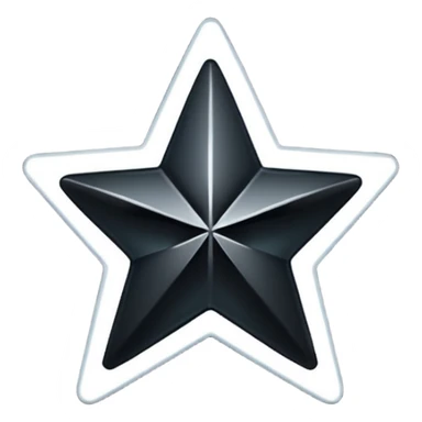Half black star emoji sticker