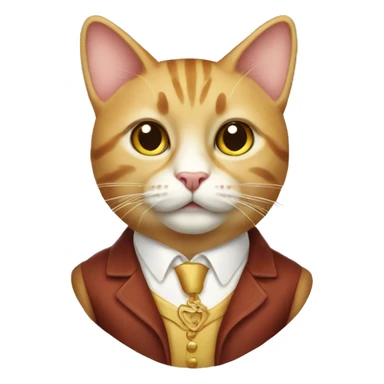 a cat that looks rich sticker