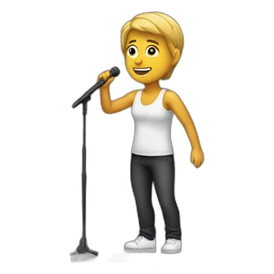 concert host standing on stage sticker