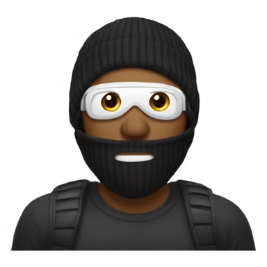 Man with ski mask sticker