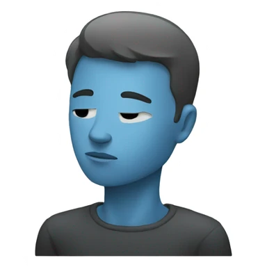 Human thinking deeply  sticker